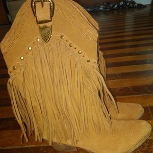 Fringe Cowboy Boots